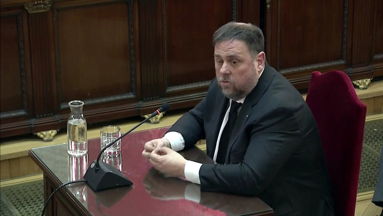 Oriol Junqueras en el judici al Tribunal Suprem. Agència Catalana de Notícies