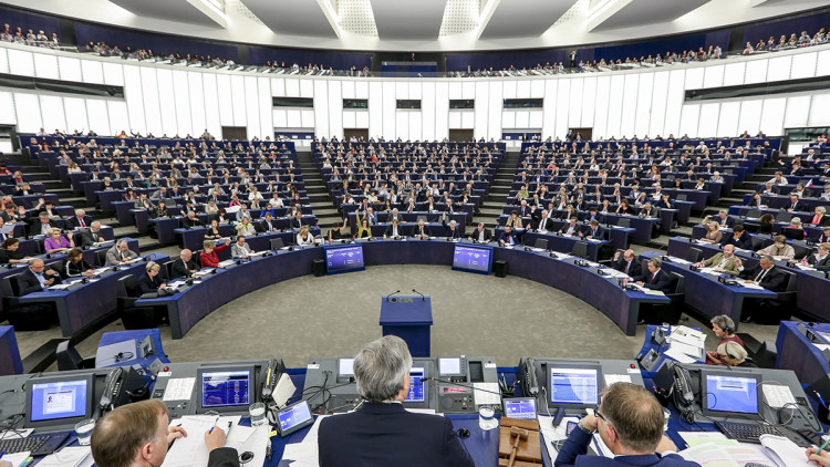 Panoràmica del Parlament d'Estrasburg des de dins. Europa Press