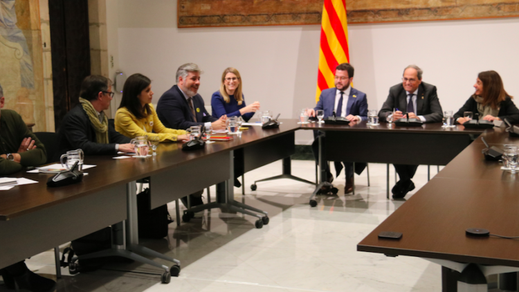 Taula de negociació entre partits independentistes. ACN