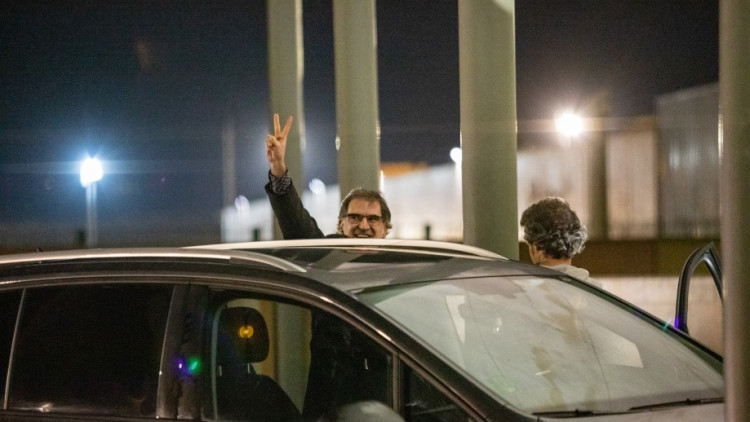 Jordi Cuixart a l'eixida de Lledoners. Europa Press