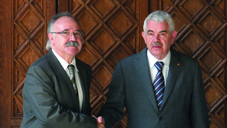 Josep-Lluís Carod-Rovira i Pasqual Maragall. Arxiu EL TEMPS