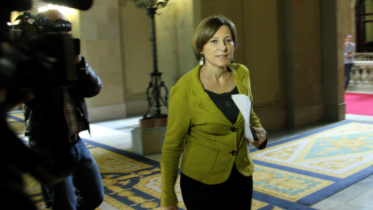 Carme Forcadell al Parlament en una imatge d'arxiu. Agència Catalana de Notícies