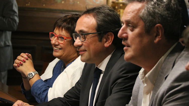 Joaquim Forn, Josep Rull i Dolors Bassa en una imatge d'arxiu. Agència Catalana de Notícies
