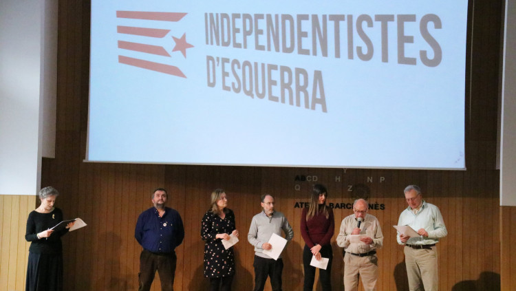 Imatge de l'acte d'Independentistes d'Esquerres a l'Ateneu Barcelonès. Agència Catalana de Notícies