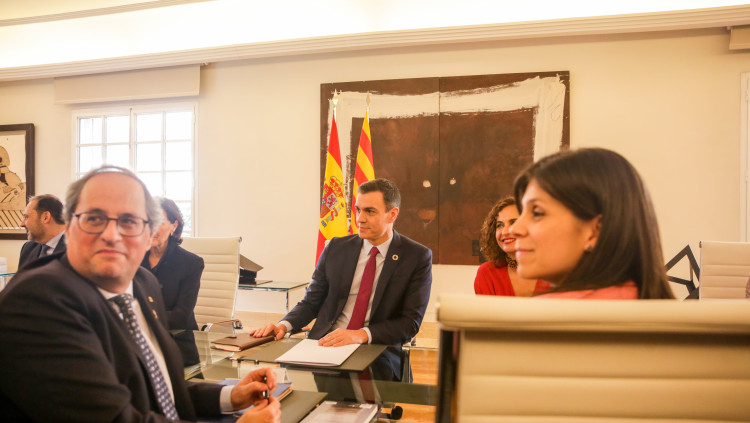 Quim Torra es reuneix amb els delegats catalans i amb el Govern espanyol a Moncloa. Europa Press