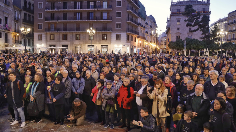 Manifestació víctimes metro València. Europa Press