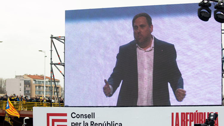 Oriol Junqueras a Perpinyà. Robert Ramos