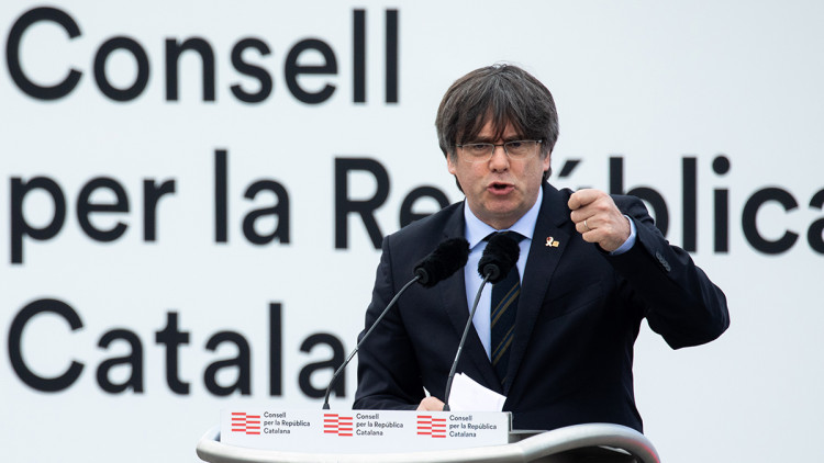 Carles Puigdemont a Perpinyà. Robert Ramos