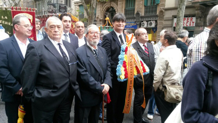 Ofrena floral de Gran Orient Catalunya l'11 de setembre