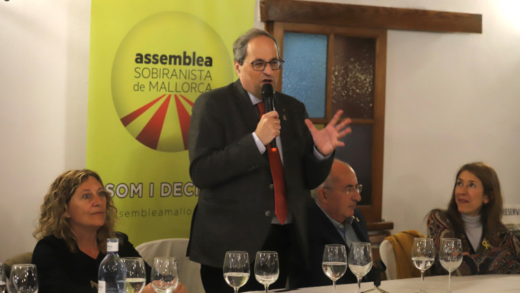 El president català Quim Torra presideix un acte de l'Assemblea Sobiranista de Mallorca. Govern de la Generalitat de Catalunya / @govern