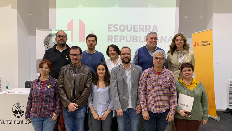 Els membres de lʼexecutiva dʼERPV anterior a la gestora actual, amb Josep Barberà, Maria Pérez Company i Domènec Garcia en primera fila.. ERPV