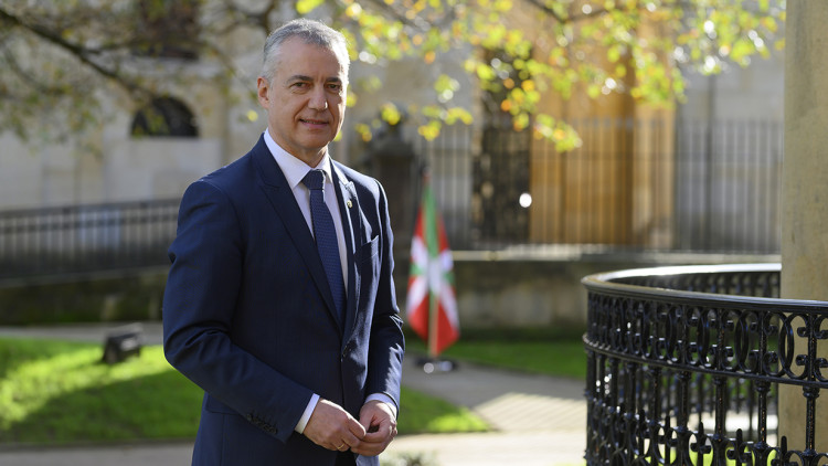 El president basc, Íñigo Urkullu, en una imatge recent.. Europa Press
