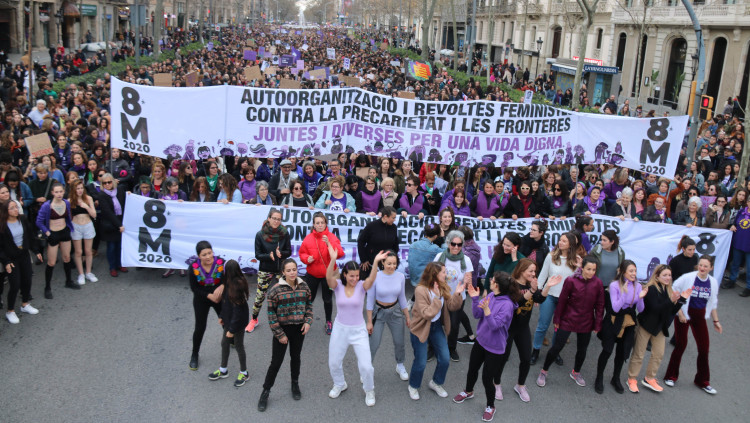 La manifestació del 8M a Barcelona. Agència Catalana de Notícies