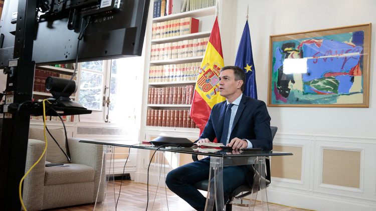Pedro Sánchez anuncia l'estat d'alarma. Agència Catalana de Notícies
