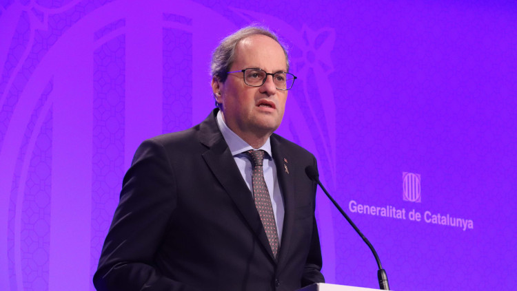 Quim Torra compareix en roda de premsa. Agència Catalana de Notícies