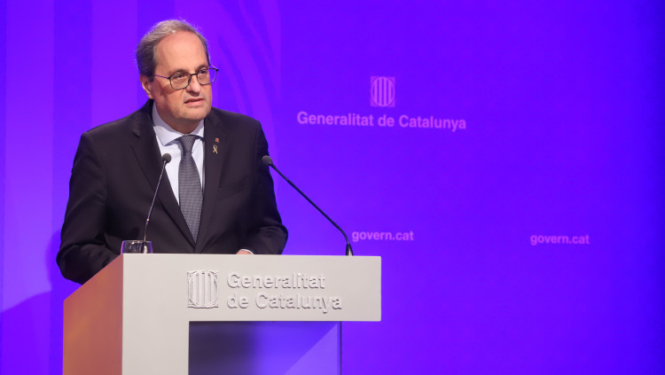 Quim Torra compareix en roda de premsa. Agència Catalana de Notícies