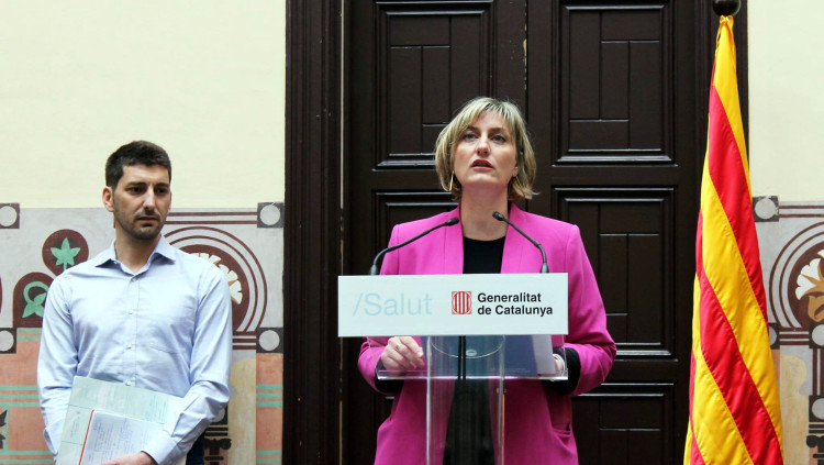 La consellera Alba Vergés compareix davant els mitjans. Agència Catalana de Notícies