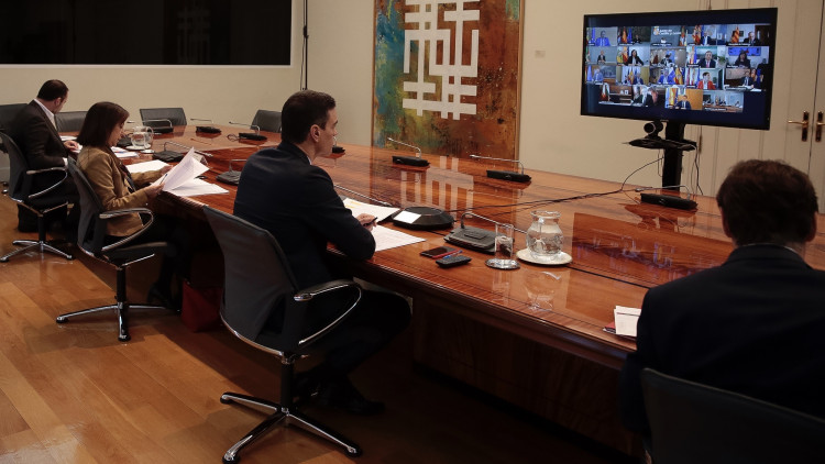 El president espanyol, Pedro Sánchez, durant la conferència de presidents de diumenge passat.. Europa Press