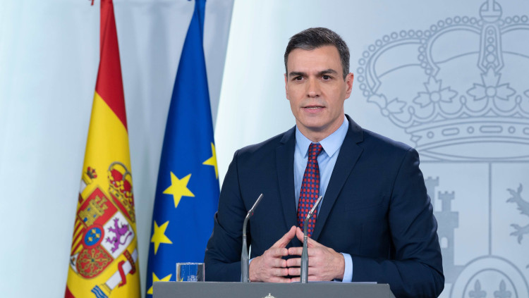 Pedro Sánchez compareix. Agència Catalana de Notícies