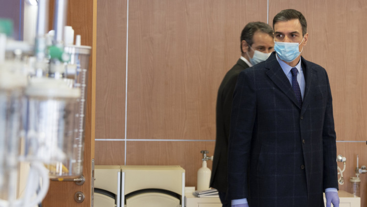 Pedro Sánchez visita un hospital. Agència Catalana de Notícies