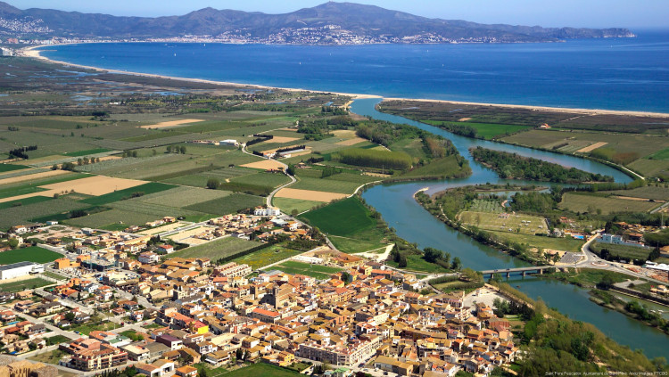 El riu Fluvià a l'alçada de Sant Pere de Pescador (Alt Empordà). Ajuntament de Sant Pere de Pescador