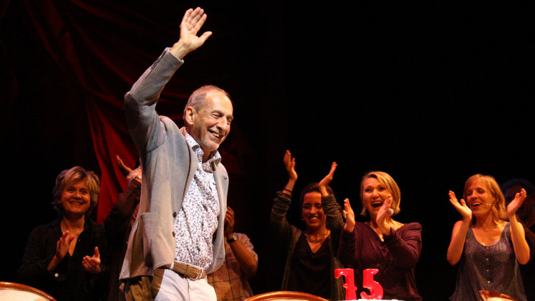 Josep Maria Benet i Jornet en un homenatge al Teatre Nacional de Catalunya l'any 2015. Agència Catalana de Notícies