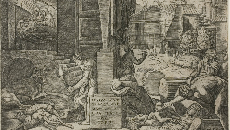 Il Morbetto, obra de Marcantonio Raimondi, que il·lustra un dels episodis de pesta a la Itàlia del segle XVI.