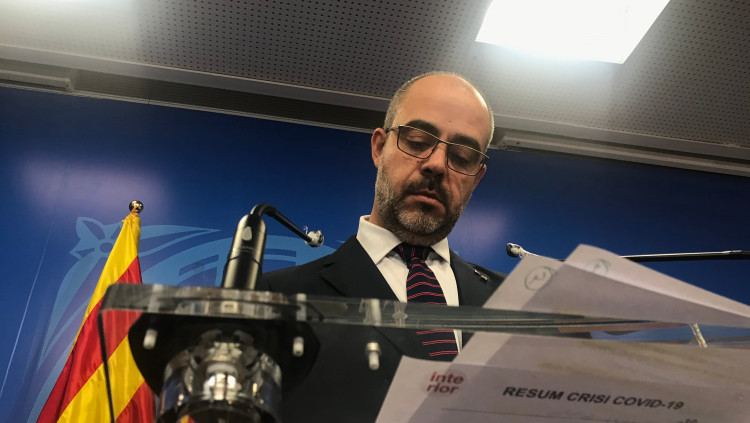 Miquel Buch, conseller català d'Interior. Agència Catalana de Notícies