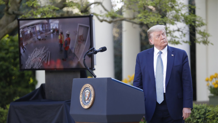 Donald Trump compareix davant la premsa. Europa Press