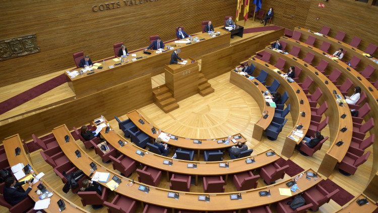 Una panòramica de les Corts valencianes durant la sessió permanent celebrada aquest dimecres.