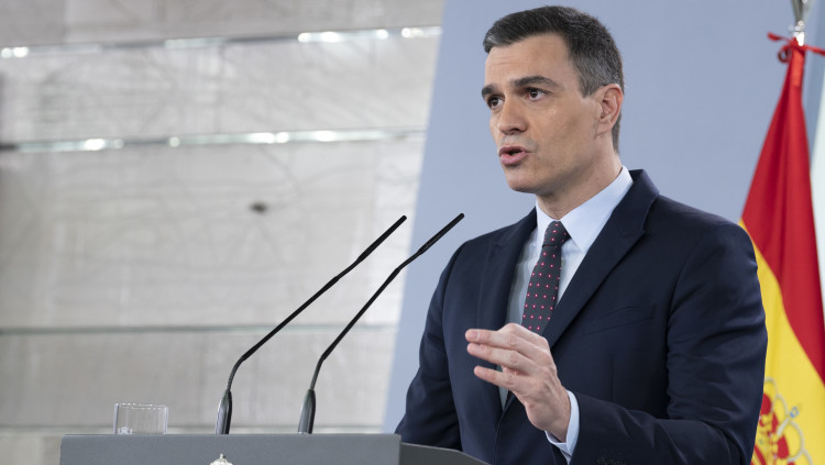Pedro Sánchez compareix. Agència Catalana de Notícies