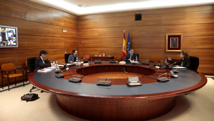 Pedro Sánchez encapçala la reunió del Consell de Ministres. Agència Catalana de Notícies