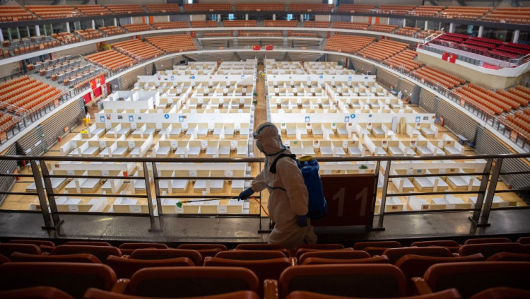 Poliesportiu de Wuhan convertit en hospital (Getty images)