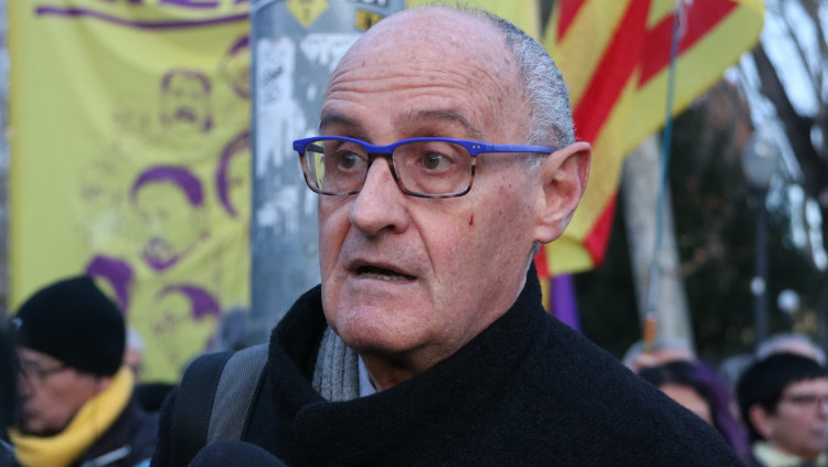 Pep Cruanyes, de l'ANC, ha denunciat que "no es tolera ni es tolerarà mai els qui posen en qüestió els fonaments bàsics d’aquest sistema. Agència Catalana de Notícies