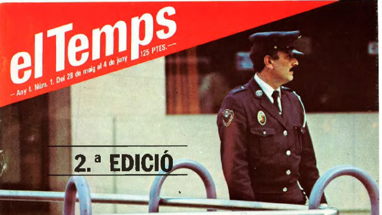 Primer número del setmanari EL TEMPS