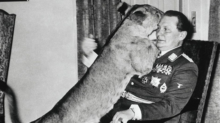 El líder militar nazi Hermann Göring amb la seua mascota. Der Spiegel