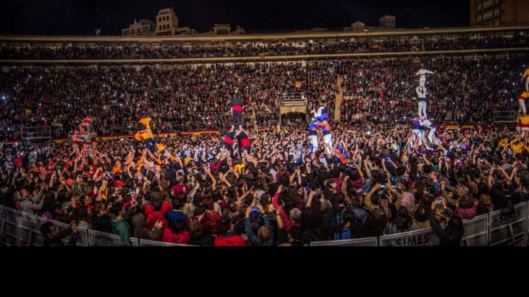 Diada 25 d'abril del 2016 a la Plaça de Bous de València. Vicent de Kastro, col·lectiu Koma