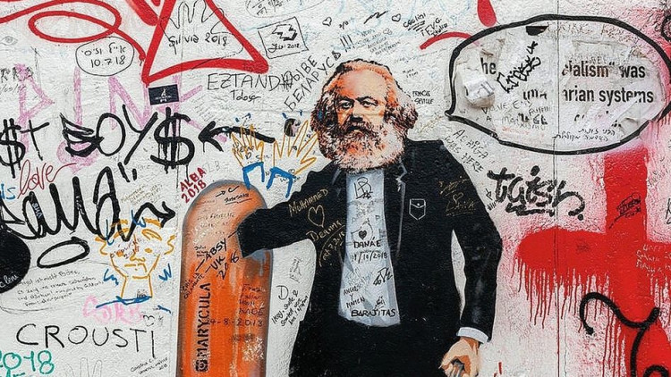 Un retrat de Karl Marx a Berlín. Der Spiegel