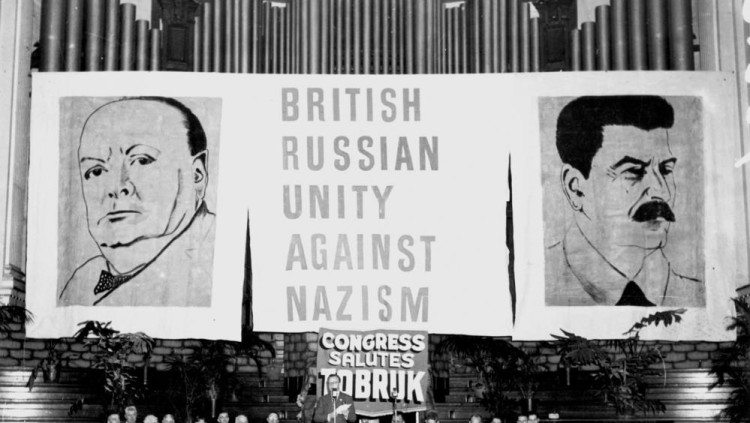 Cartell de propaganda de Winston Churchill i Stalin el 1941
