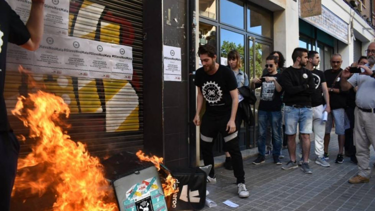 Protesta de Riders x Drets a València. Europa Press