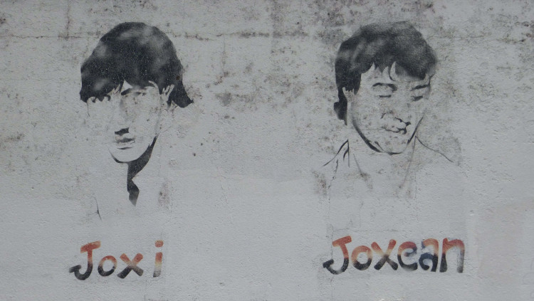 Mural en record de José Antonio Lasa i José Ignacio Zabala, assassinats pels GAL el 1983