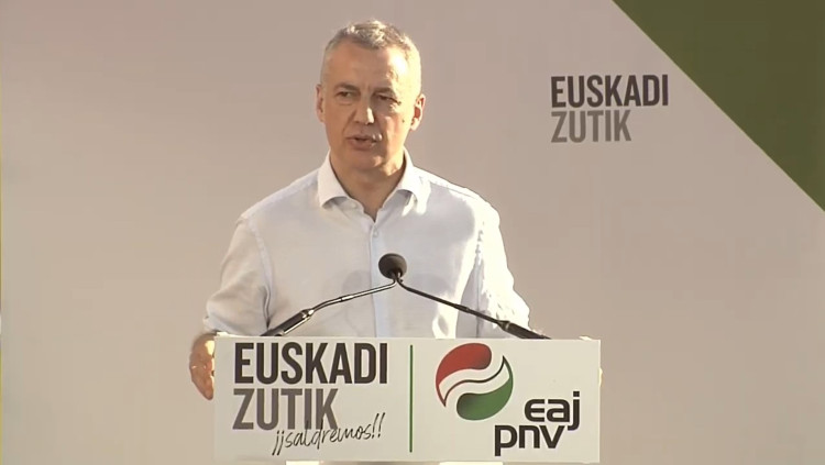 Íñigo Urkullu en un míting. Europa Press
