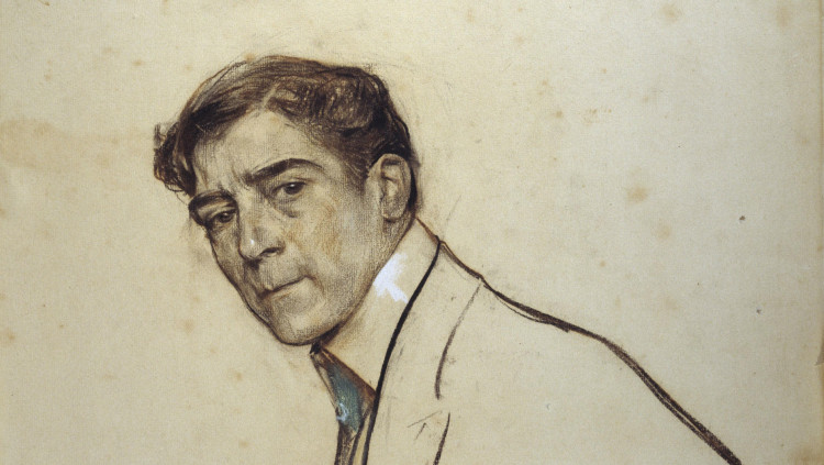 Alexandre de Riquer retratat per Ramon Casas. (MNAC)