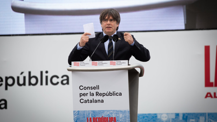 Carles Puigdemont a Perpinyà. Europa Press
