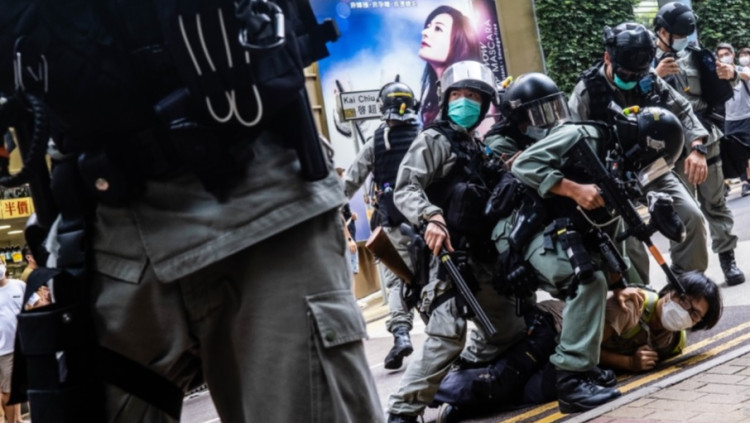 La policia xinesa actua a Hong Kong. Europa Press