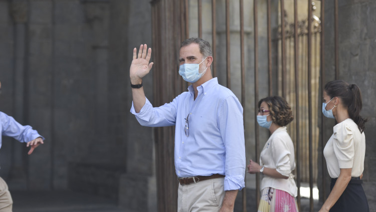 Felip VI en una visita recent a Osca. Europa Press