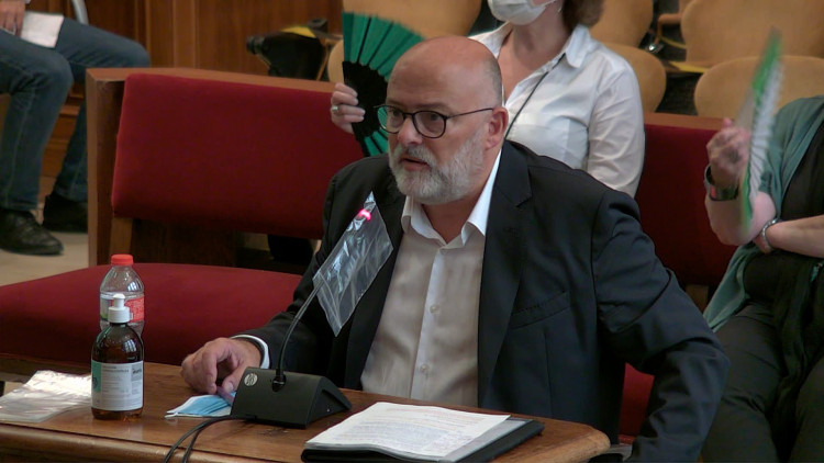 Lluís Corominas, exvicepresident del Parlament de Catalunya, declara a judici. Agència Catalana de Notícies