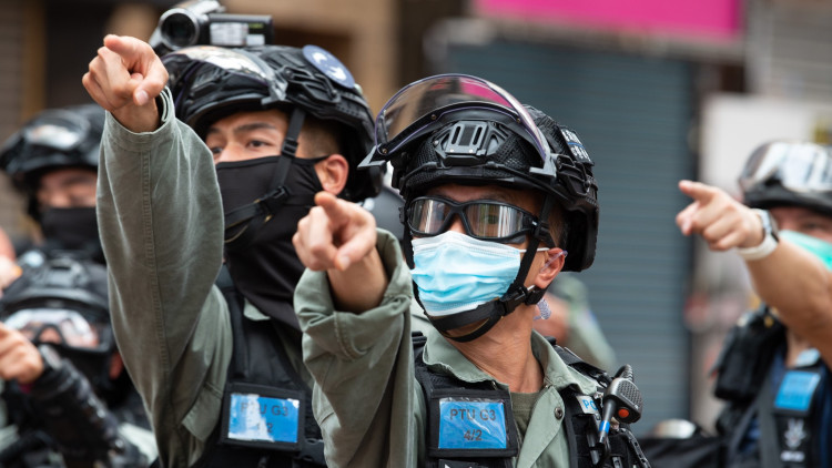 La policia xinesa actua a Hong Kong. Europa Press
