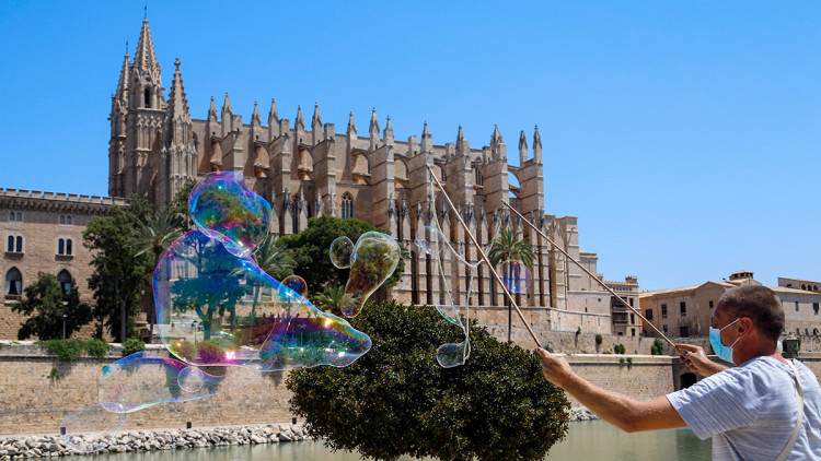 El centre de Palma, més buit que mai en estiu per la pandèmia. Europa Press