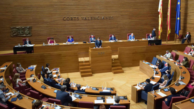 El president, el socialista Ximo Puig, intervé al ple de les Corts Valencianes d'aquest dijous| Europa Press